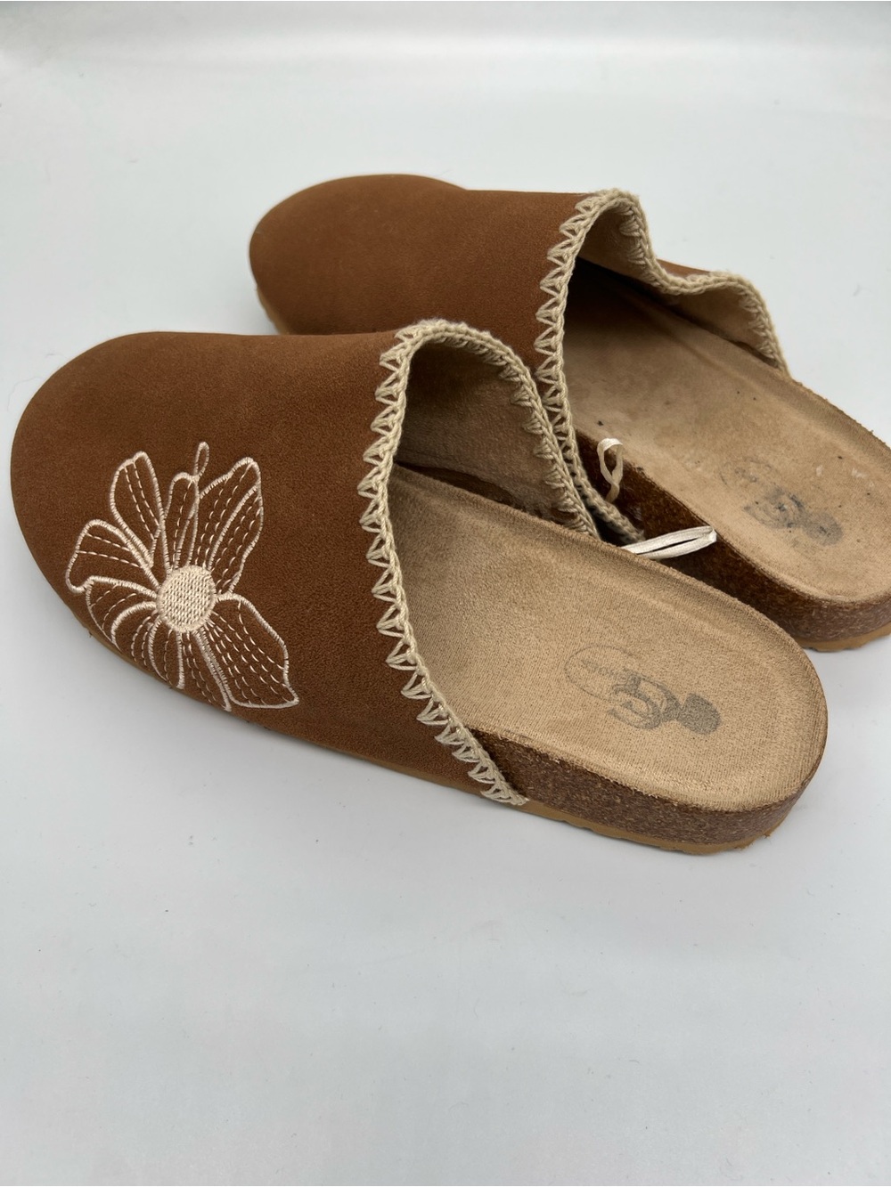 GC shoes “Jamie” embroidered clogs cognac - Picture 3 of 5